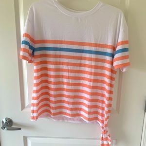 Onxy moda stripped shirt orange blue shirt